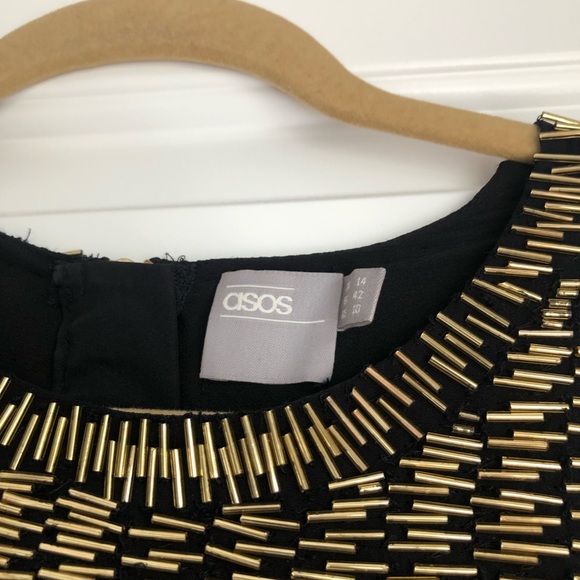 ASOS halter midi dress with beaded top - Picture 4 of 5